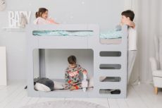 Ліжко двоярусне IndigoWood Cubed gray 190х90см